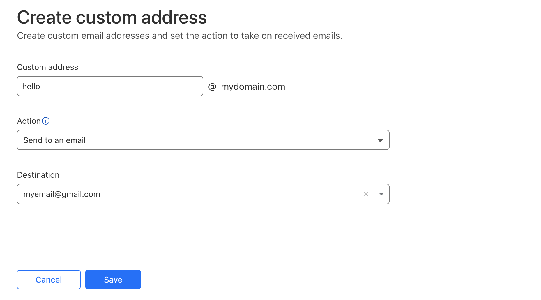 Cloudflare email routing rule Cloudflare email routing rule