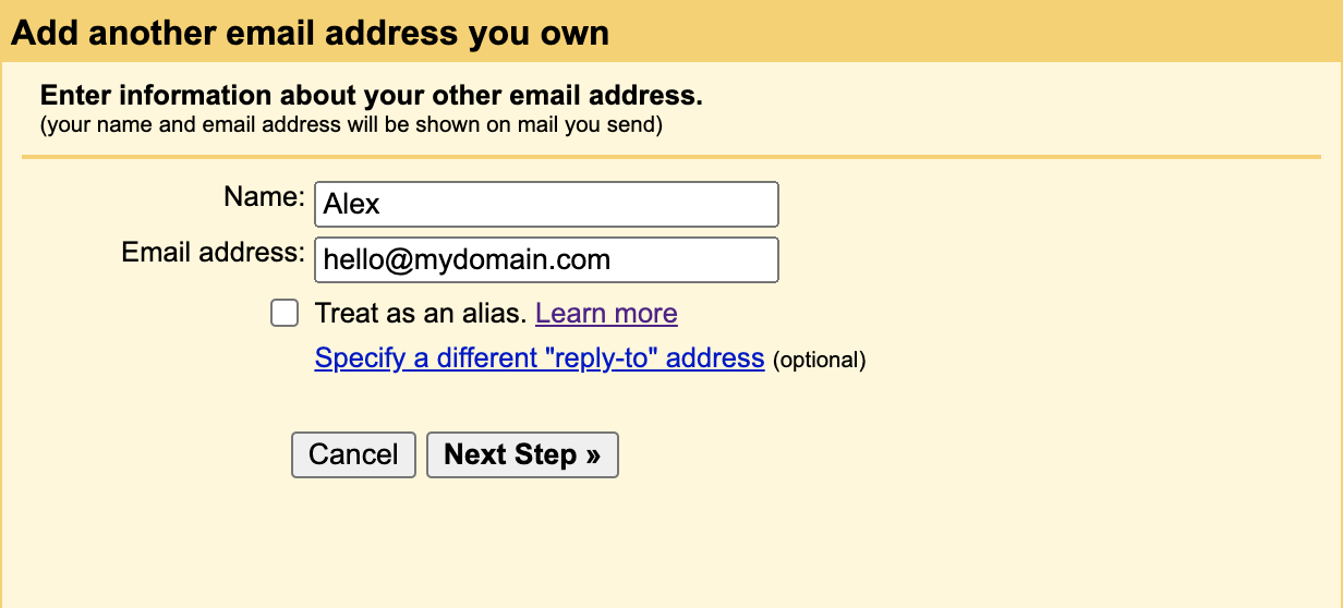 Gmail config Gmail config